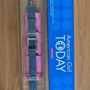 American Girl Denim Strap Watch.  Needs battery
